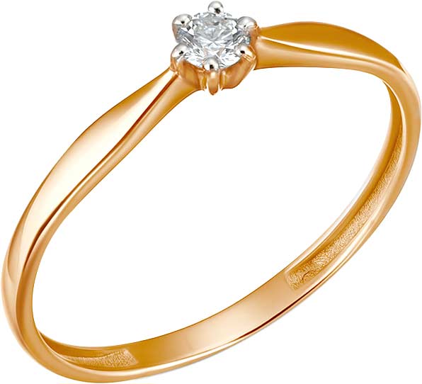 Золотое помолвочное кольцо BUBLIK JEWELRY BR1000941010 с выращенным бриллиантом