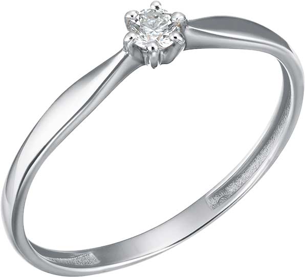 Помолвочное кольцо из белого золота BUBLIK JEWELRY BR1000941010W с выращенным бриллиантом