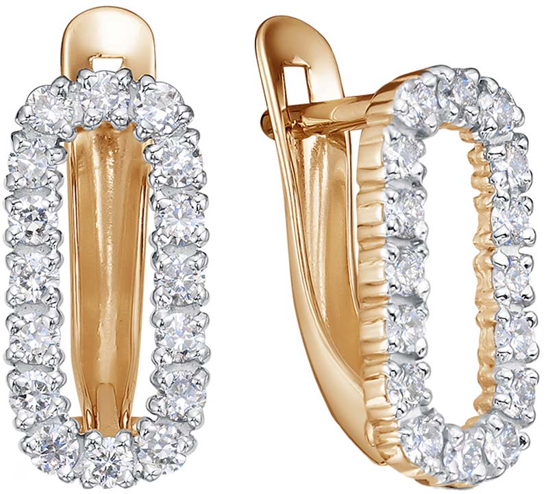 Золотые серьги BUBLIK JEWELRY BR2000461010 с выращенными бриллиантами
