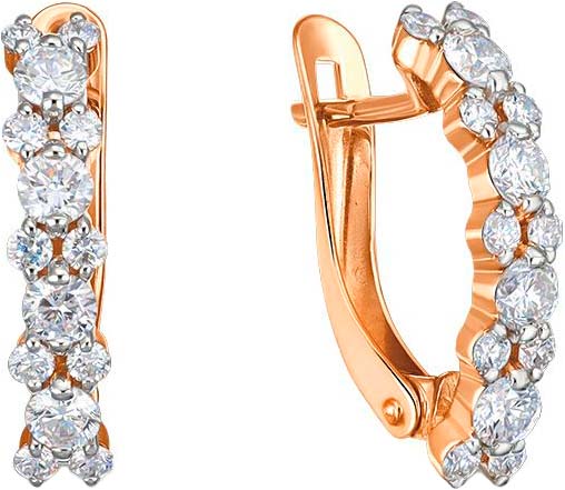 Золотые серьги BUBLIK JEWELRY BR2181891010 с выращенными бриллиантами