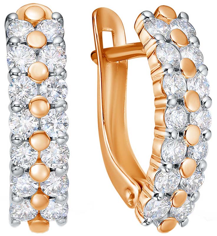 Золотые серьги BUBLIK JEWELRY BR2181901010 с выращенными бриллиантами