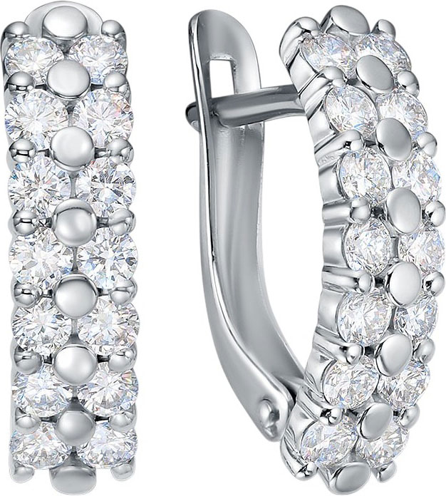 Серьги из белого золота BUBLIK JEWELRY BR2181901010W с бриллиантами