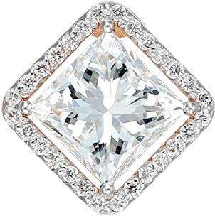 Золотая подвеска BUBLIK JEWELRY BR3180291010 с выращенными бриллиантами