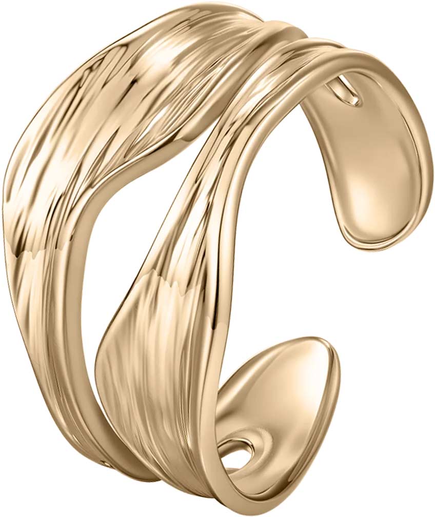 Стальное двойное открытое кольцо BURKER AURORA-RING-GOLD