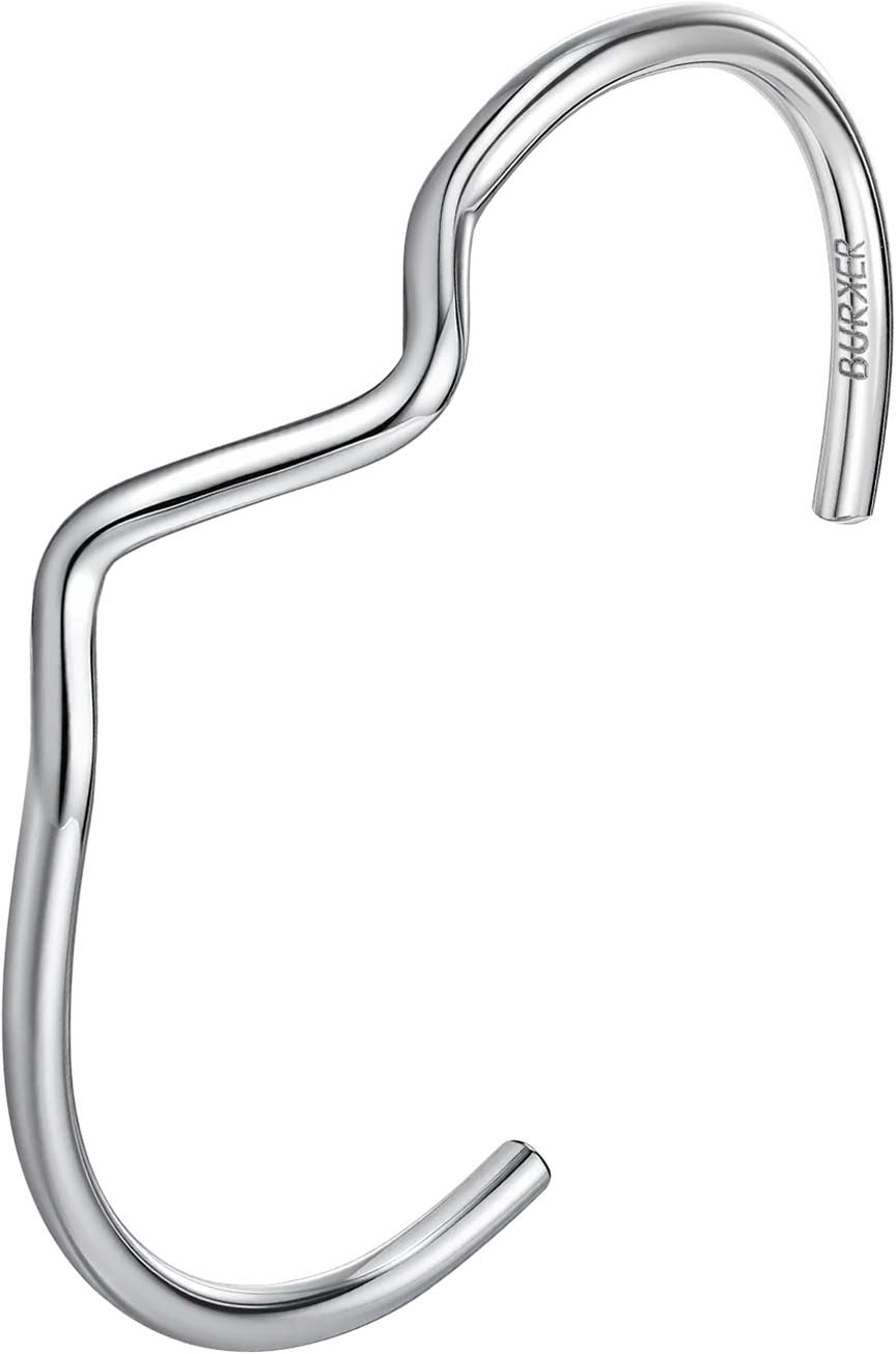 Стальной жесткий открытый браслет BURKER BRIDGIT-BRACELET-SILVER