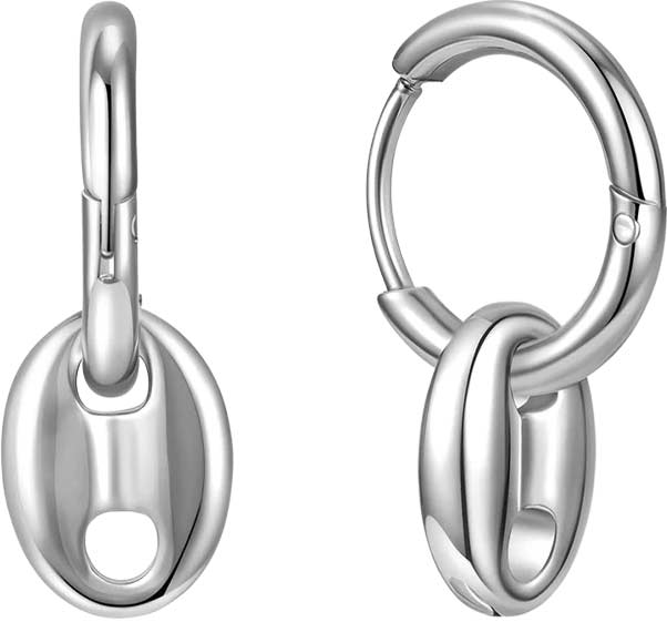 Стальные серьги с подвесками BURKER CIEL-EARRINGS-SILVER