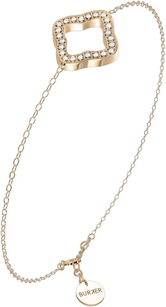 Стальной браслет цепь BURKER FIONA-CHIC-BRACELET-GOLD с фианитами