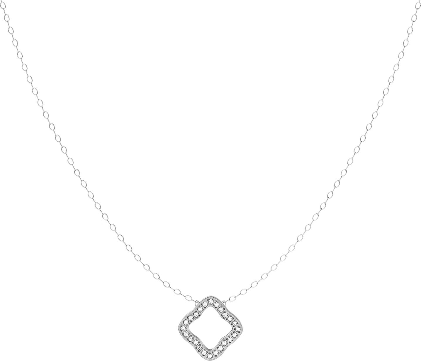 Стальная подвеска на цепочке BURKER FIONA-CHIC-NECKLACE-SILVER с фианитами