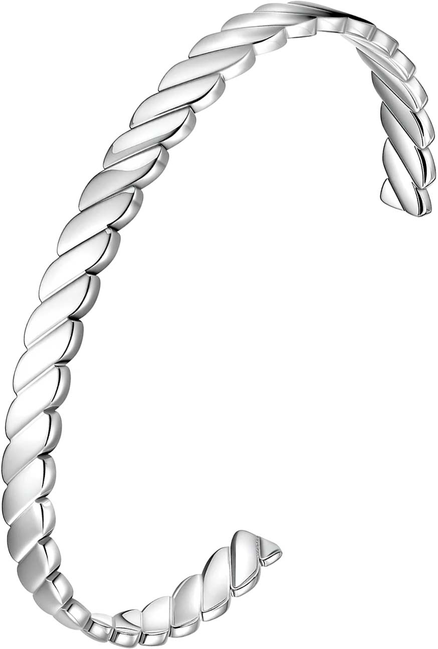 Стальной жесткий открытый браслет BURKER HILLARY-BRACELET-SILVER