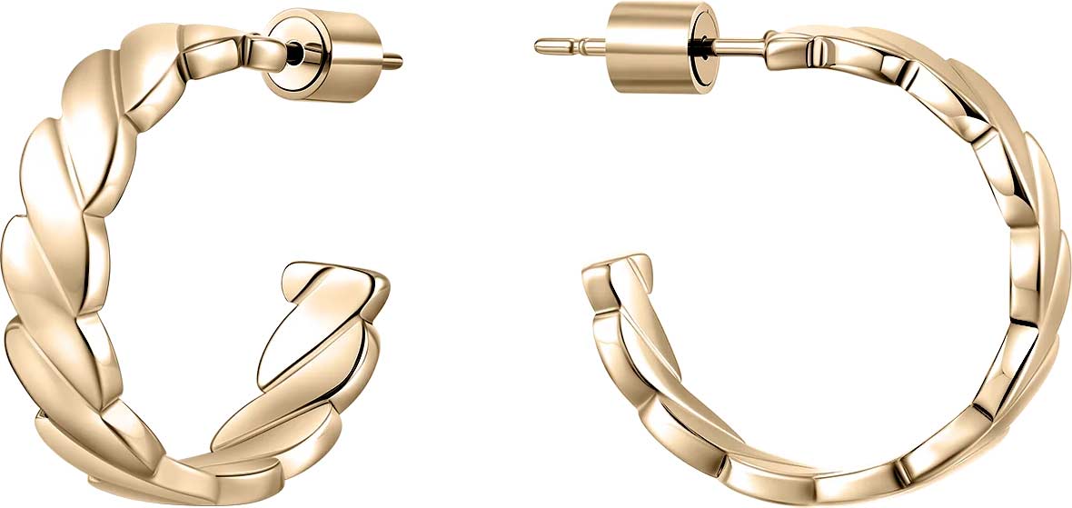 Стальные серьги полукольца BURKER HILLARY-EARRINGS-GOLD