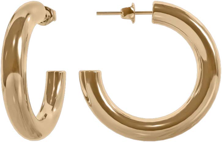 Стальные серьги полукольца BURKER INDY-EARRINGS-GOLD