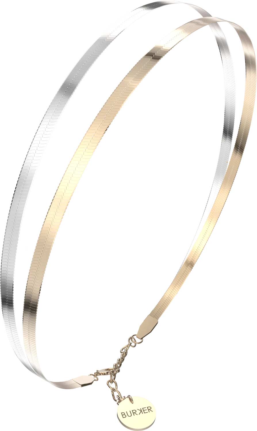 Стальной браслет цепь BURKER LILY-BRACELET-GOLD-SILVER