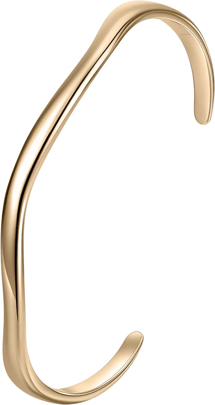 Стальной жесткий открытый браслет BURKER NARA-BRACELET-GOLD