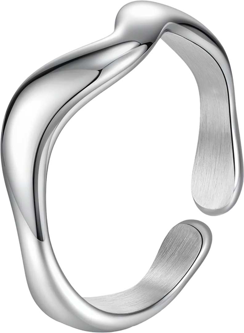 Стальное открытое кольцо BURKER NARA-RING-SILVER