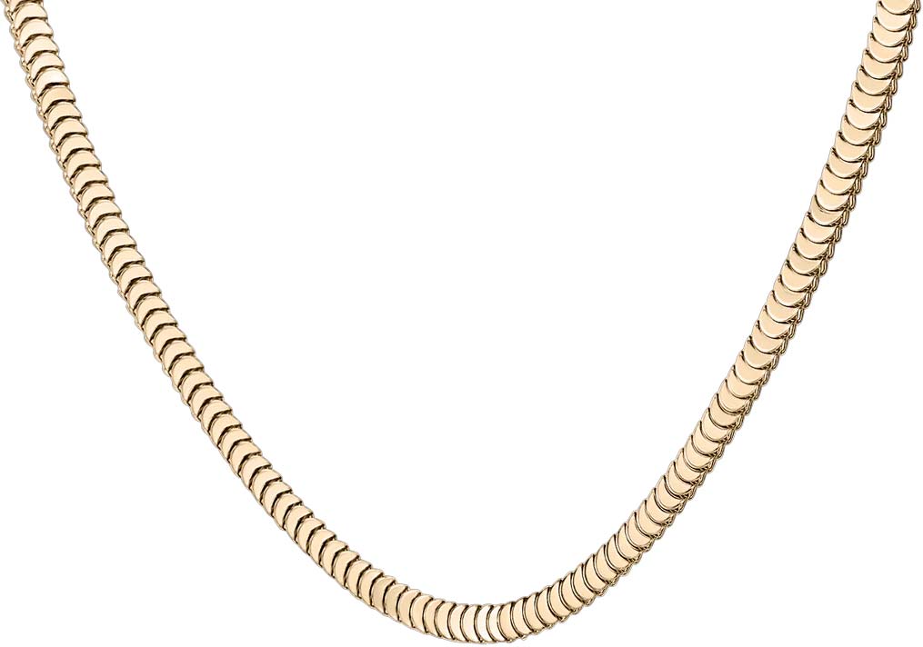 Стальная цепочка на шею BURKER NYLAH-NECKLACE-GOLD с плетением снейк