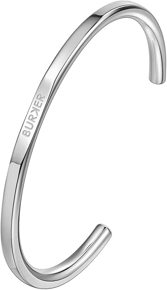 Стальной жесткий браслет BURKER VIOLET-BRACELET-SILVER