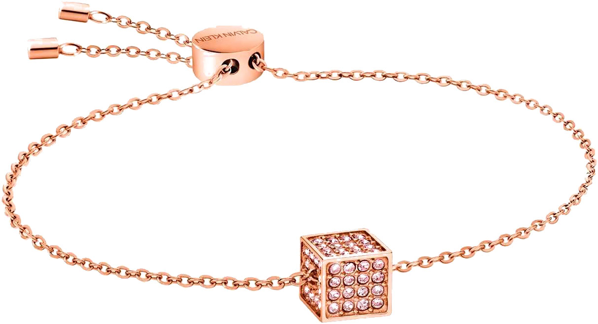 Стальной браслет цепь Calvin Klein KJ9CPB140100 с кристаллами Swarovski