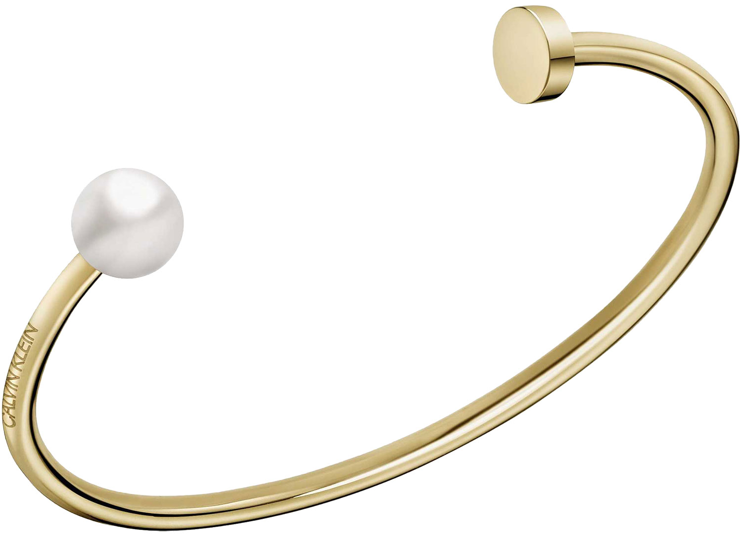 Стальной жесткий браслет Calvin Klein KJ9RJF14010S с жемчугом
