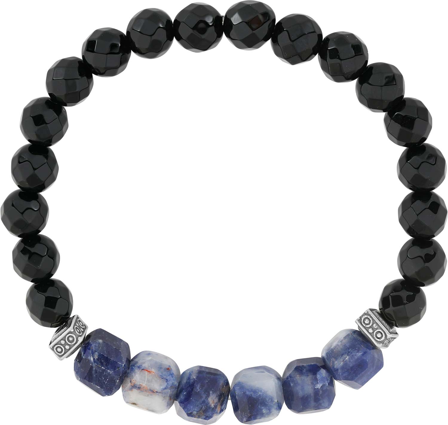 Мужской браслет из бусин Carpe Diem S005603B с агатами, содалитом