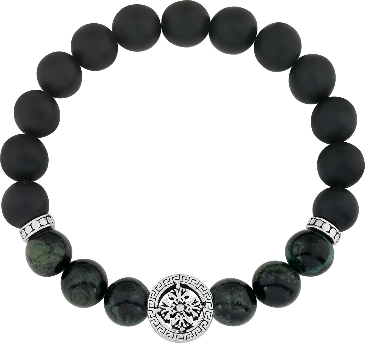 Мужской браслет из бусин Carpe Diem S007303B с агатами, яшмой