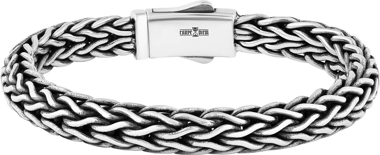 Мужской серебряный браслет цепь Carpe Diem S011201B