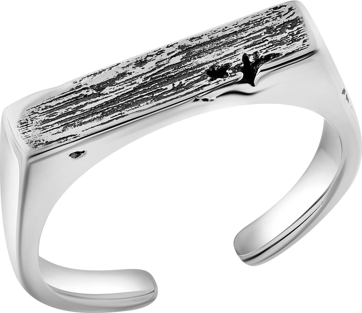 Мужская серебряная открытая печатка перстень Carpe Diem S026301R