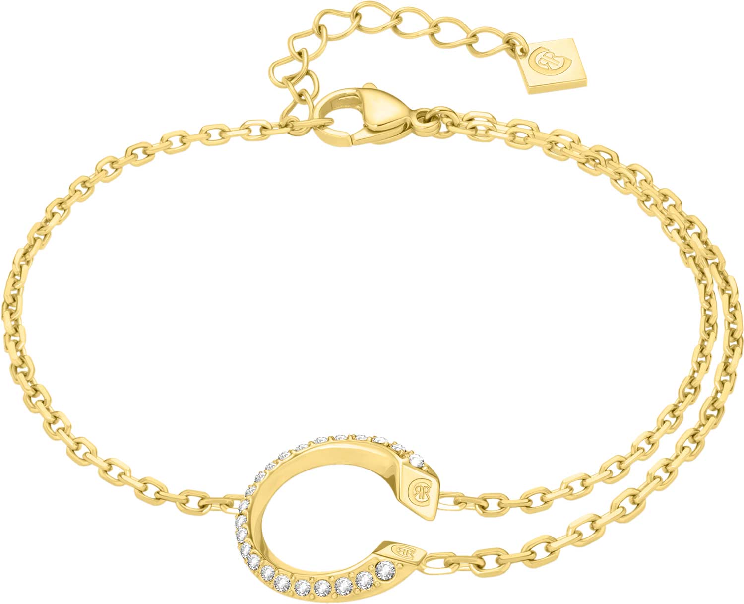 Стальной браслет цепь Cerruti 1881 CIJLB0012101 с кристаллами