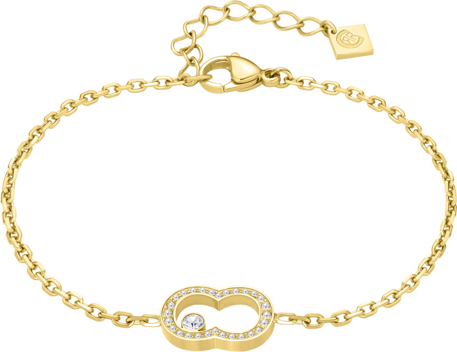 Стальной браслет цепь Cerruti 1881 CIJLB0012202 с кристаллами