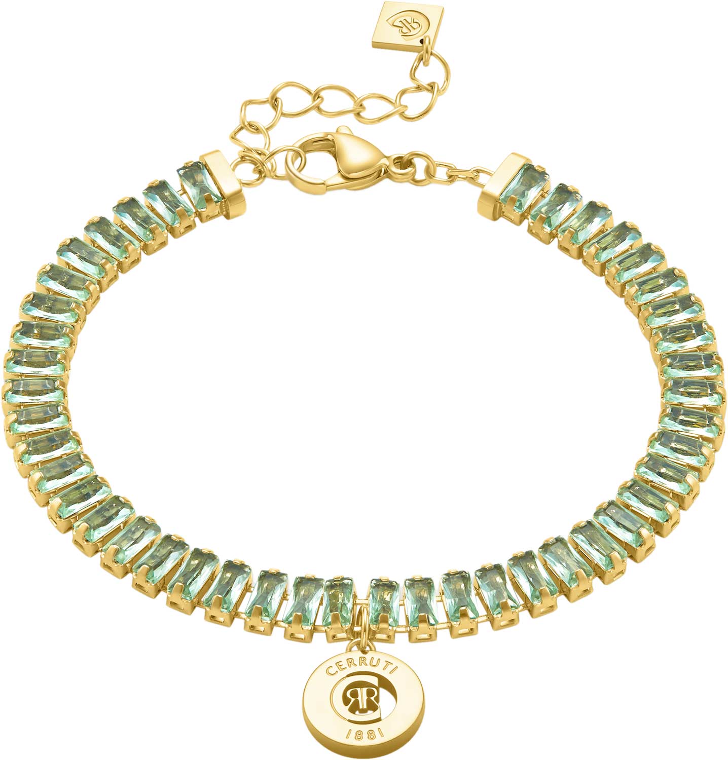 Стальной глидерный браслет Cerruti 1881 CIJLB0012808 с кристаллами