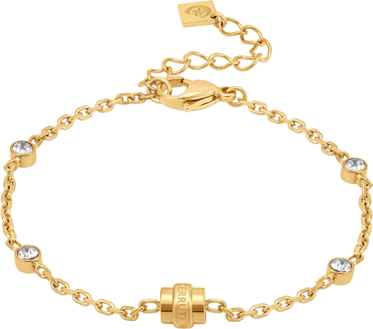 Стальной браслет цепь Cerruti 1881 CIJLB0013001 с кристаллами