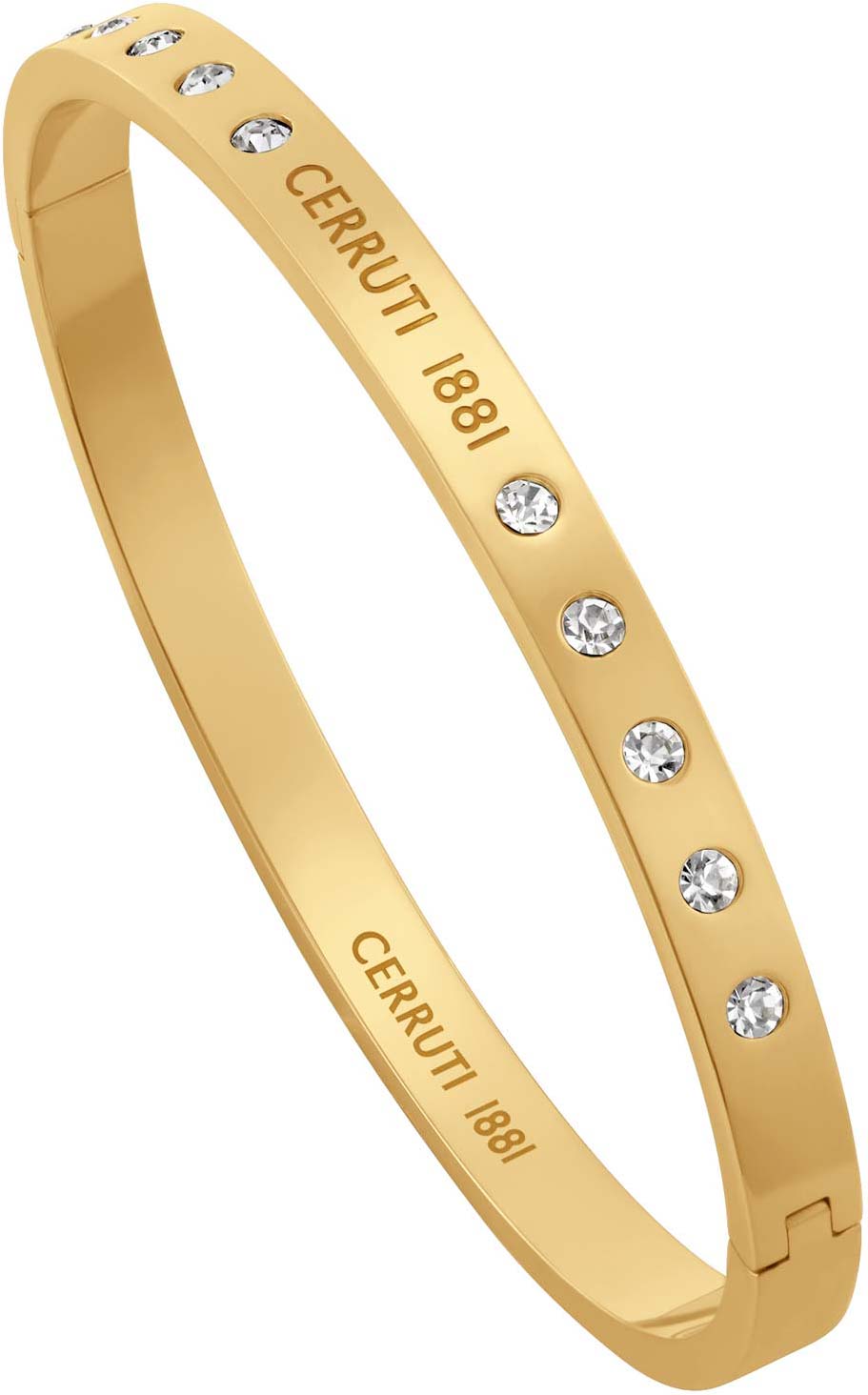 Стальной жесткий браслет Cerruti 1881 CIJLG0013401 с кристаллами