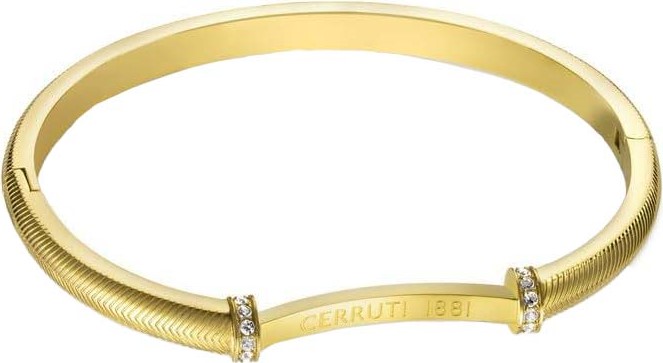 Стальной жесткий браслет Cerruti 1881 CIJLG0014201 с кристаллами