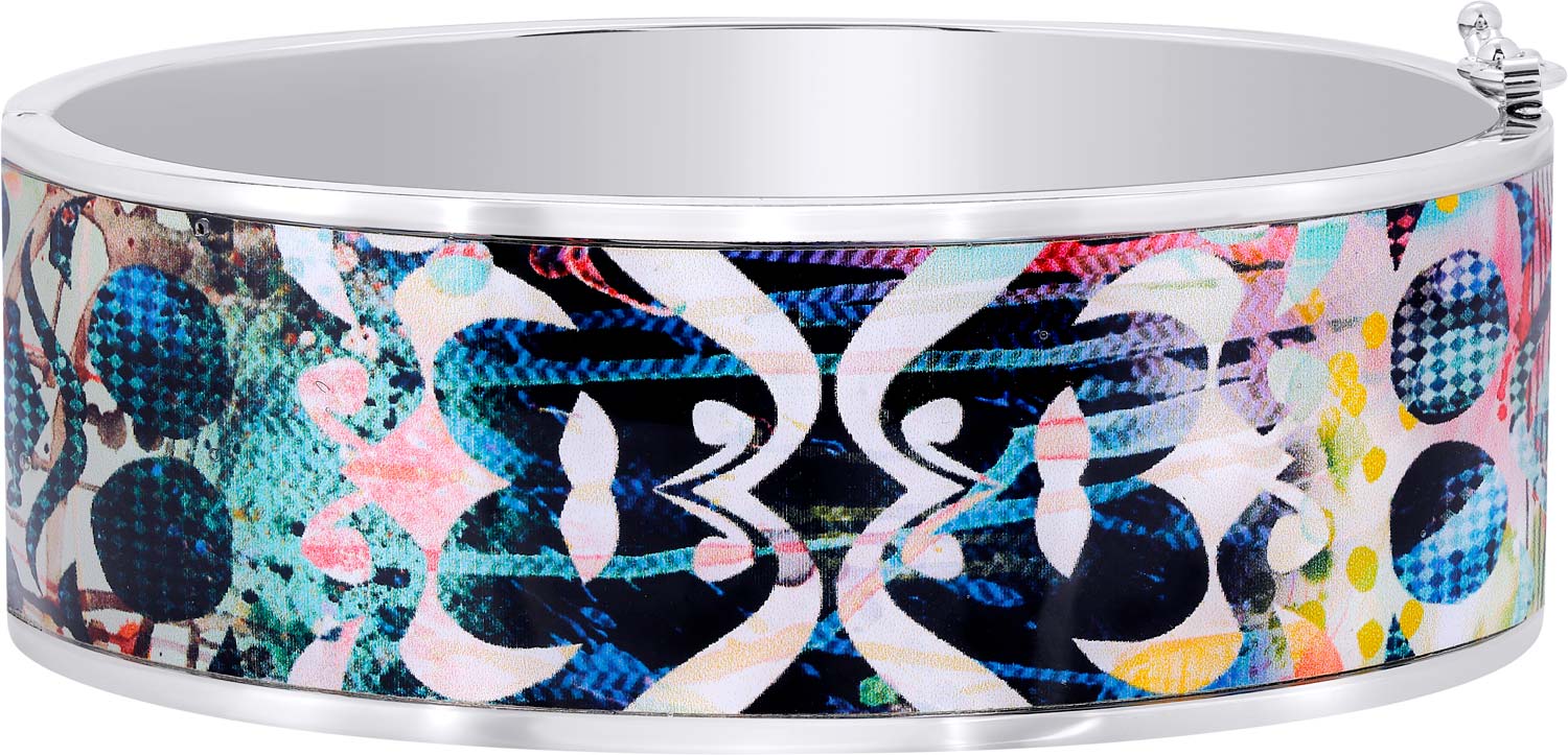 Стальной жесткий браслет Christian Lacroix XFJ11002-M с лаковым покрытием