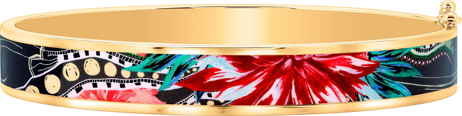 Жесткий браслет из латуни Christian Lacroix XFJ1604-M с лаковым покрытием