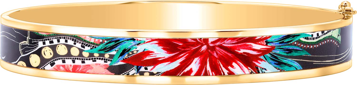 Жесткий браслет из латуни Christian Lacroix XFJ1604-S с лаковым покрытием
