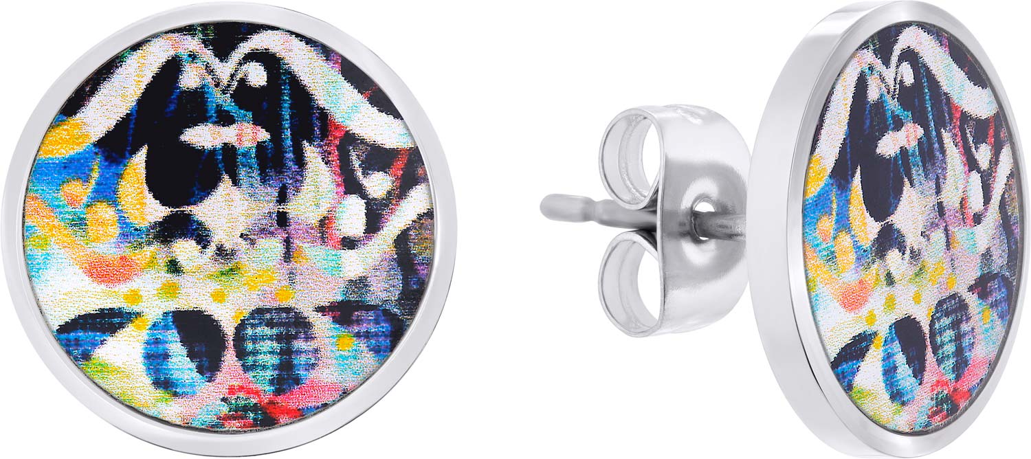 Стальные серьги пусеты-гвоздики Christian Lacroix XFJ31001 с лаковым покрытием