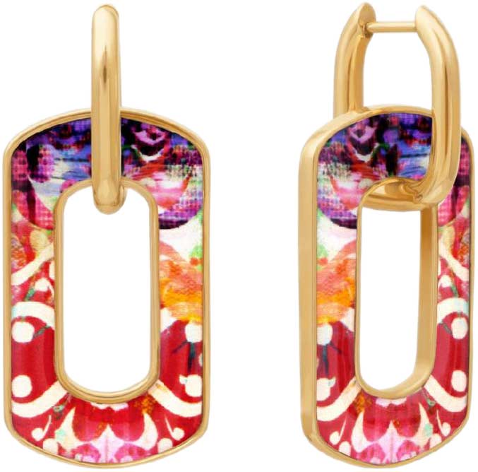 Серьги с подвесками из латуни Christian Lacroix XFJ31004 с лаковым покрытием