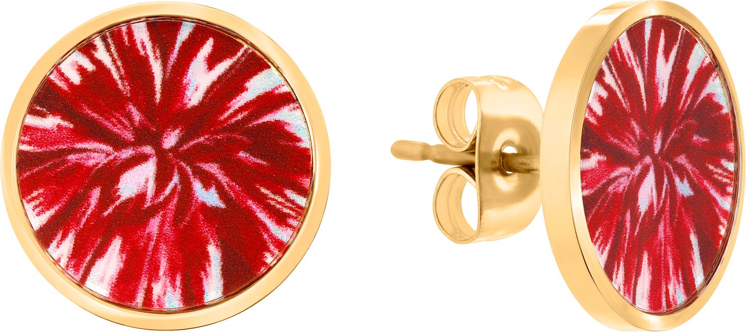 Серьги пусеты-гвоздики из латуни Christian Lacroix XFJ3604 с лаковым покрытием
