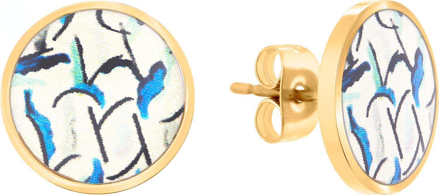 Серьги пусеты-гвоздики из латуни Christian Lacroix XFJ3902 с лаковым покрытием