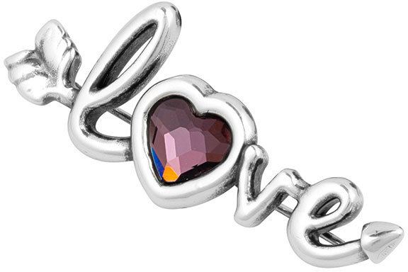 Брошь ''Любовь'' Ciclon 22E900-09 с кристаллом