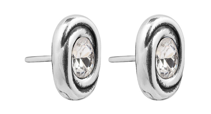 Серьги пусеты-гвоздики Ciclon EMO620-66 с кристаллами Swarovski