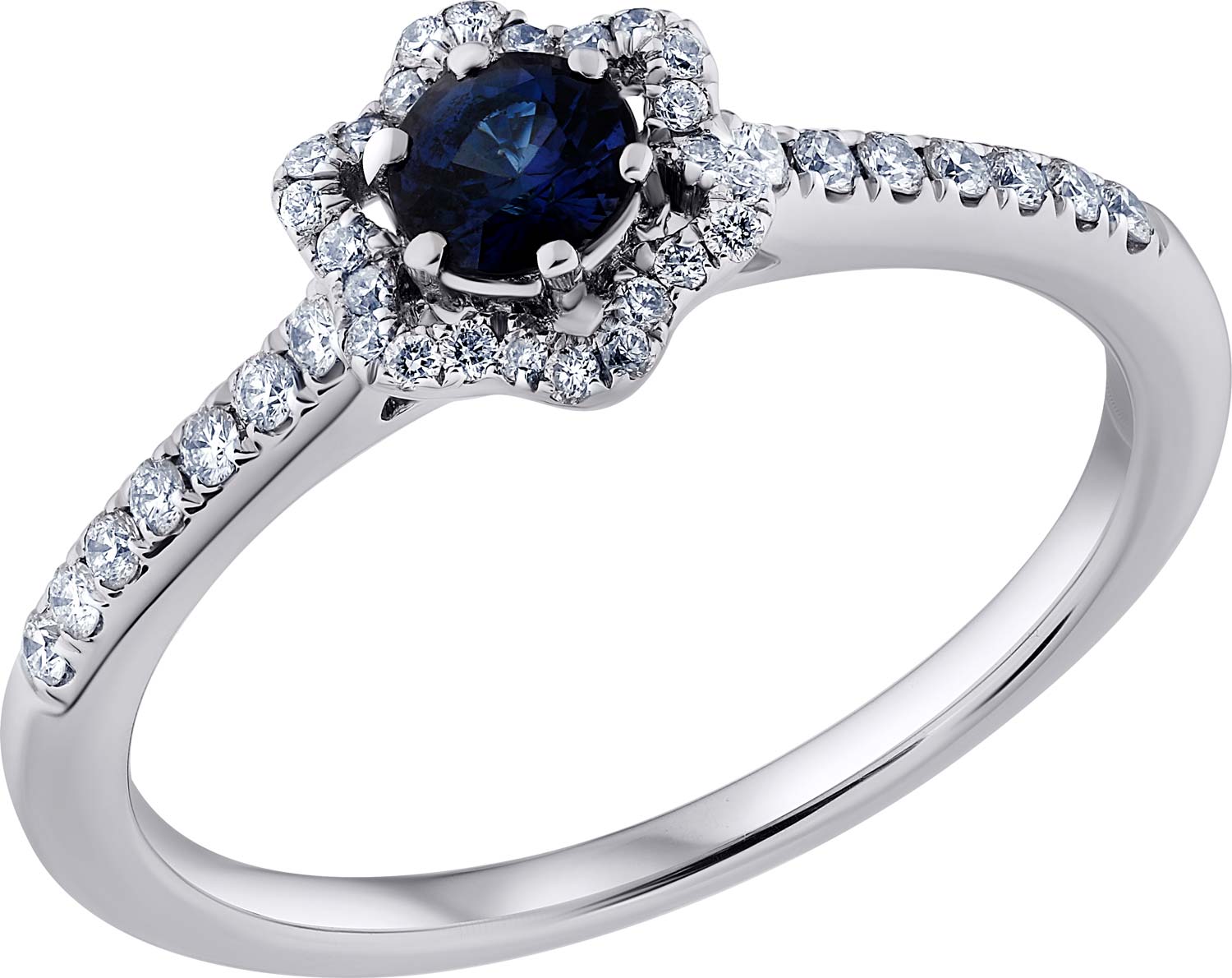 Кольцо из белого золота Crivelli 035-VR25970/88284677 с сапфиром, бриллиантами