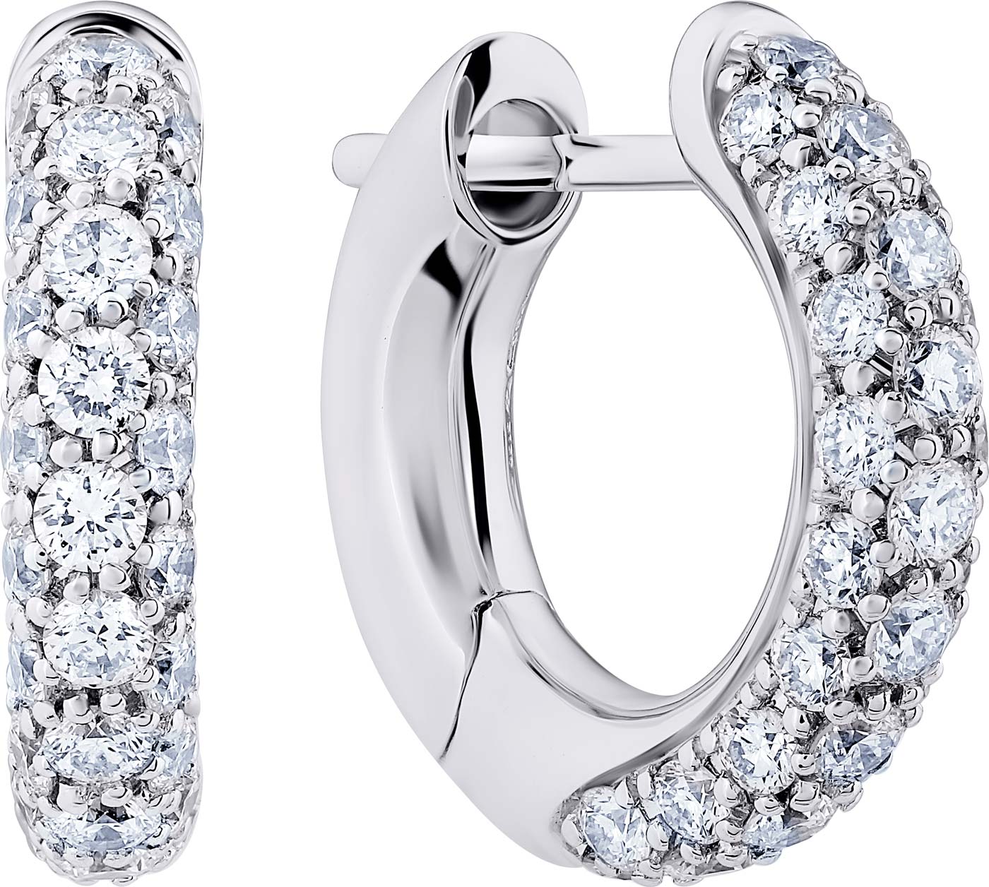 Серьги кольца конго из белого золота Crivelli 289-VE9905/52925748 с бриллиантами