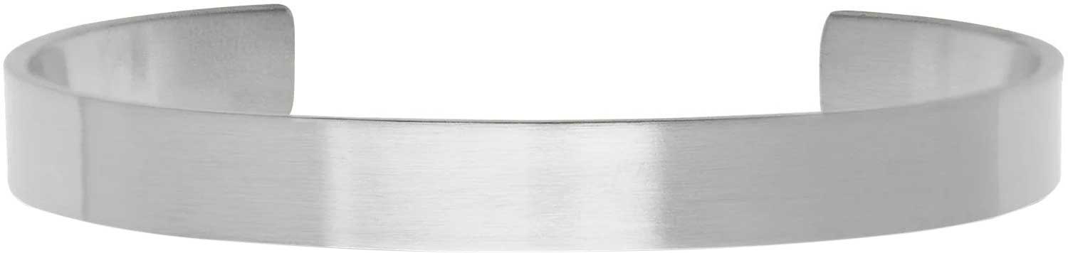 Стальной жесткий открытый браслет Daniel Wellington Line-Cuff-Brushed-Small-7-S