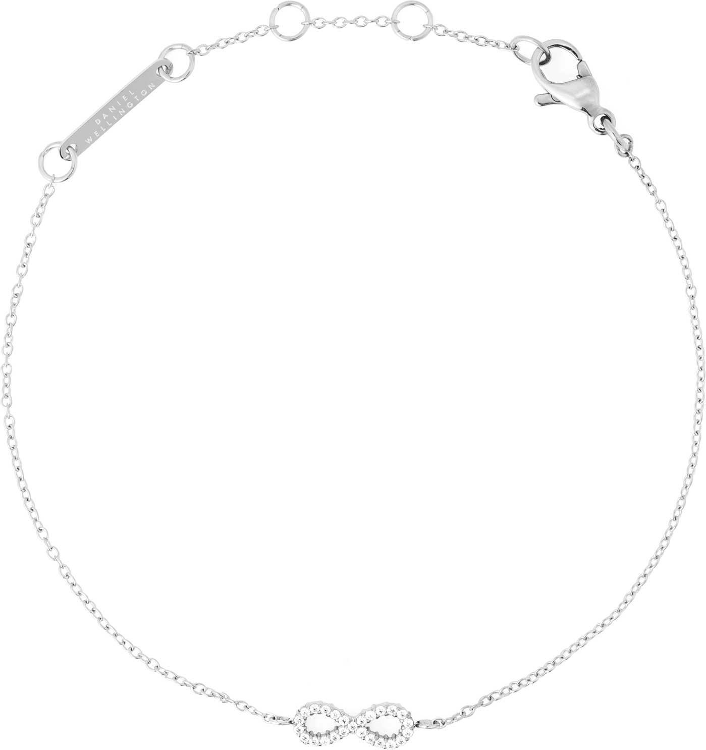 Стальной браслет цепь Daniel Wellington Mirelle-Infinity-Bracelet-S с кристаллами