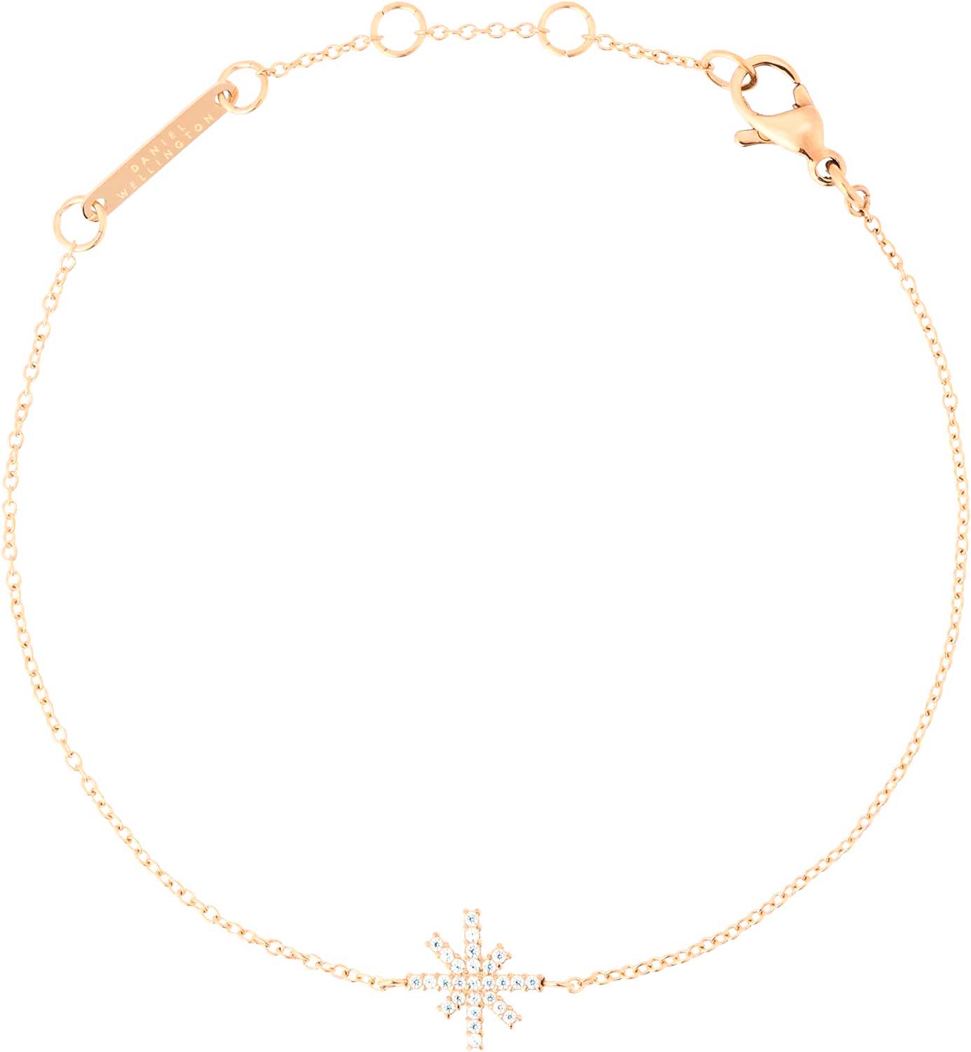 Стальной браслет цепь Daniel Wellington Mirelle-Star-Bracelet-RG с кристаллами