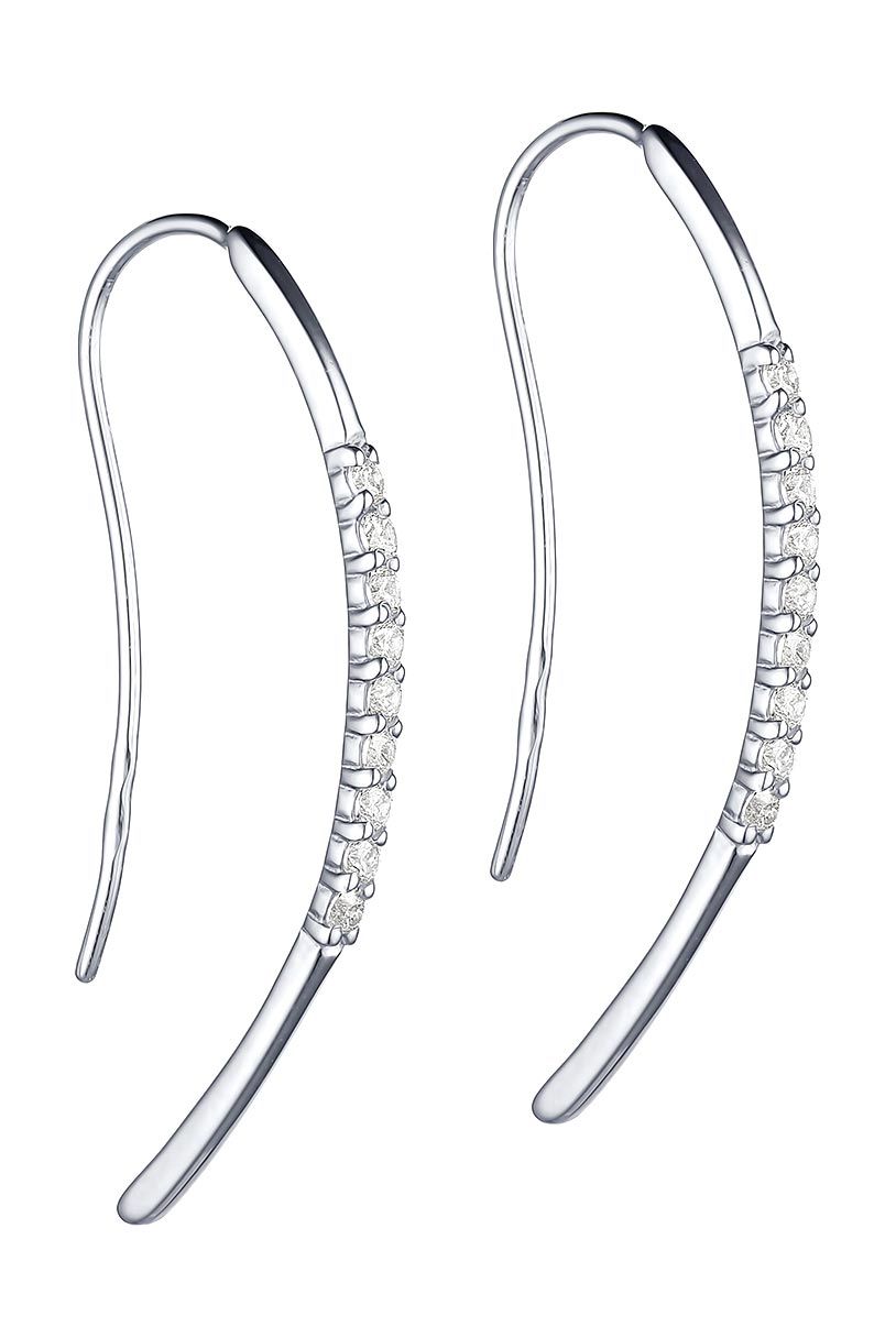 Серебряные серьги ДАР S-2333R00 с фианитами