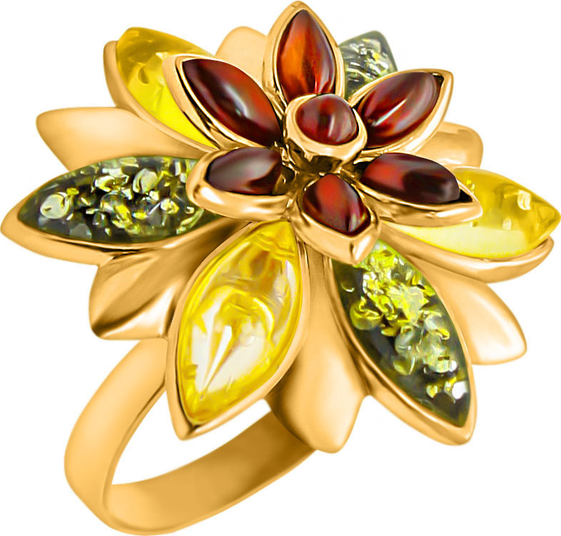 Серебряное кольцо Darvin 920062409AA с янтарем