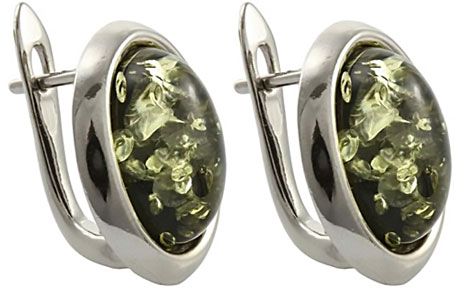 Серебряные серьги Darvin 929011038AA с янтарем