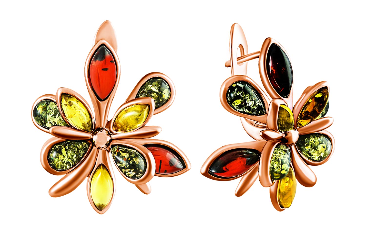 Серебряные серьги Darvin 929062083AA с янтарем